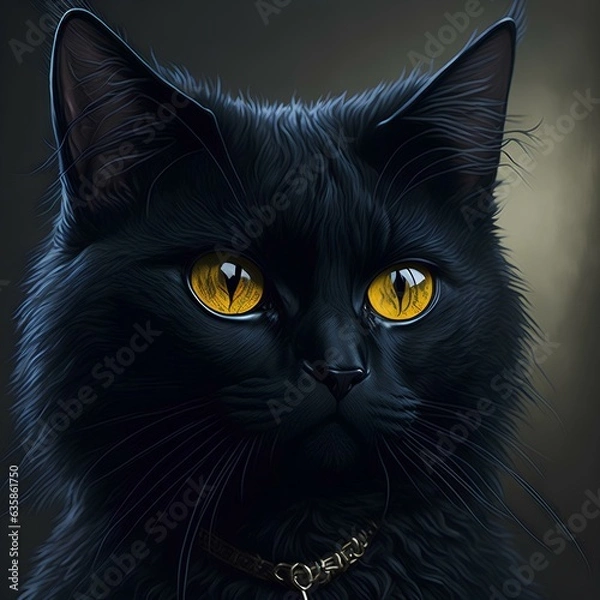 Obraz black cat