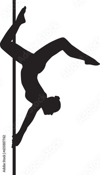 Fototapeta pole dancing silhouette