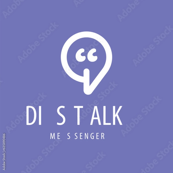 Obraz Chat Bubble Simple Logo Icon Design Vector Template