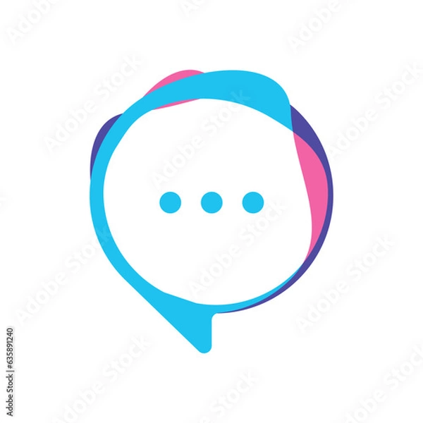 Obraz Chat Bubble Flow Logo Icon Design Vector Template