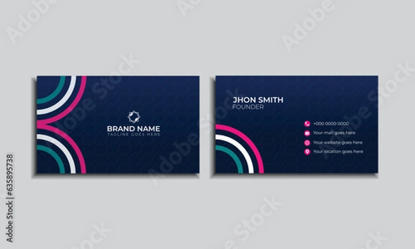 Fototapeta modern design template multiple business card color modern and minimal business card fresh business card template card