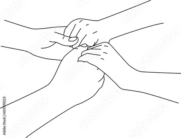 Obraz holding hand
