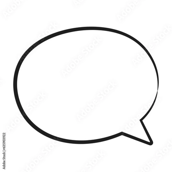 Fototapeta Speech  bubble  icon. Flat  design. Isolated white background