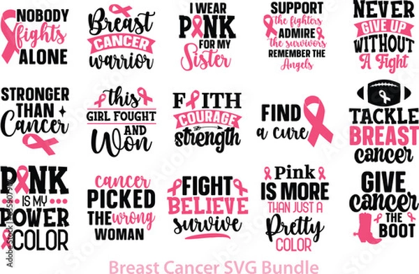 Obraz Breast Cancer SVG Bundle
