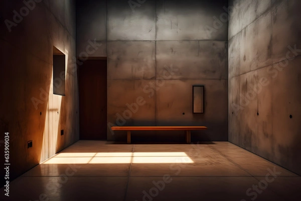 Obraz old abandoned room with floor