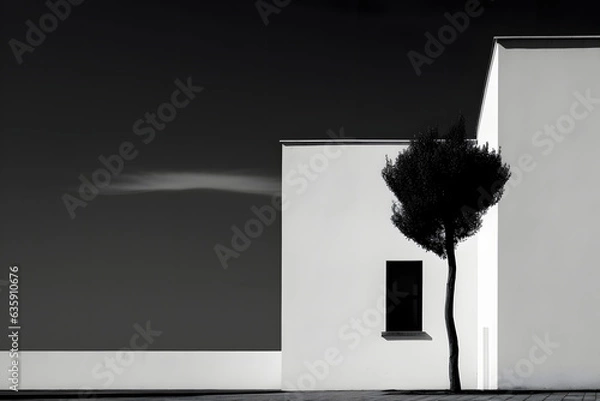 Fototapeta tree next to a window