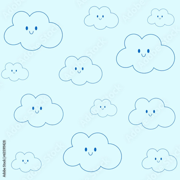 Obraz seamless pattern with clouds