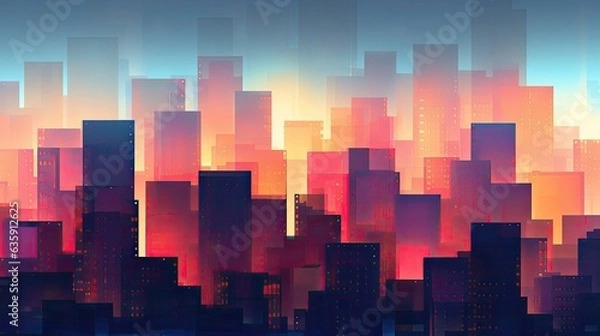 Fototapeta many building shapes background construction background