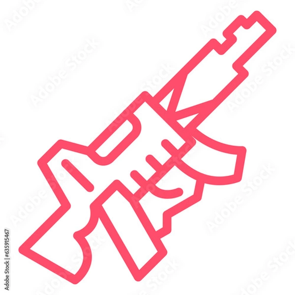 Fototapeta Vector Design Light Machine Gun Icon Style