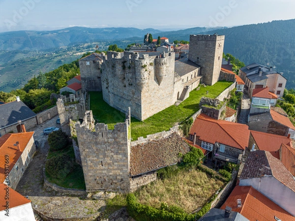 Obraz Castro Candelas panoramic aerial view, Ourense