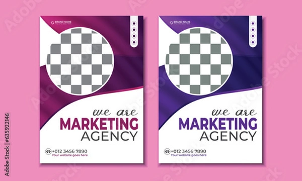 Obraz Flyer design corporate flyer design vector illustration Creative design flyer advertisement clean and simple design