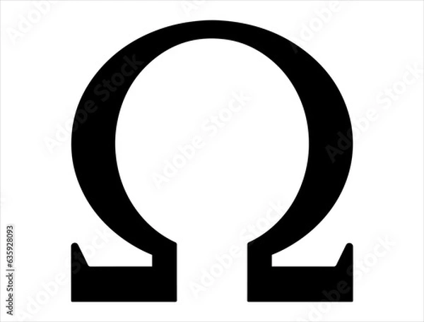 Obraz Omega icon silhouette vector art