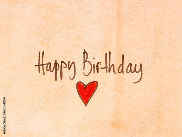 Obraz happy birthday message