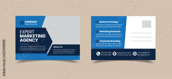 Obraz Corporate Postcard Template.
