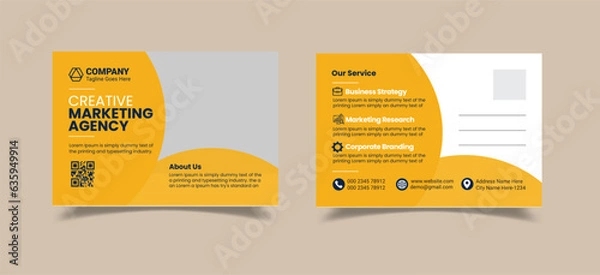 Obraz Corporate Postcard Template.