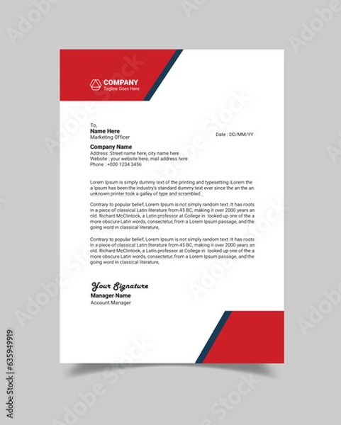 Obraz Creative Letterhead Template .