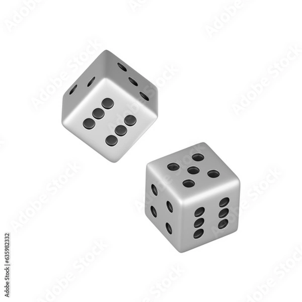Obraz 3D Metal Dice