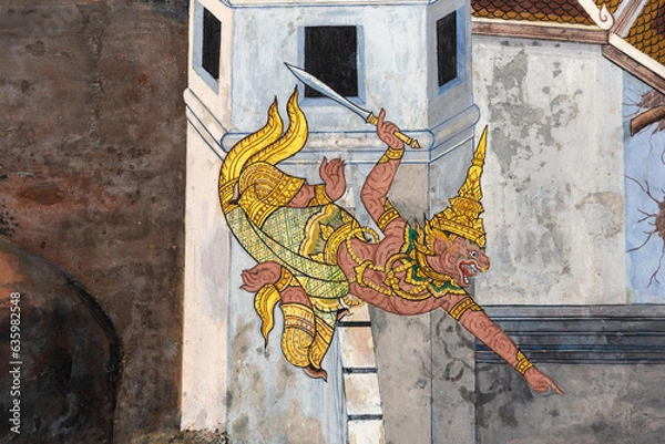 Obraz Thailand historical painting in the royal palace