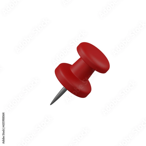 Obraz pin push 3d icon