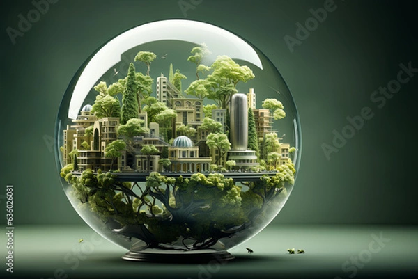 Obraz City under bell