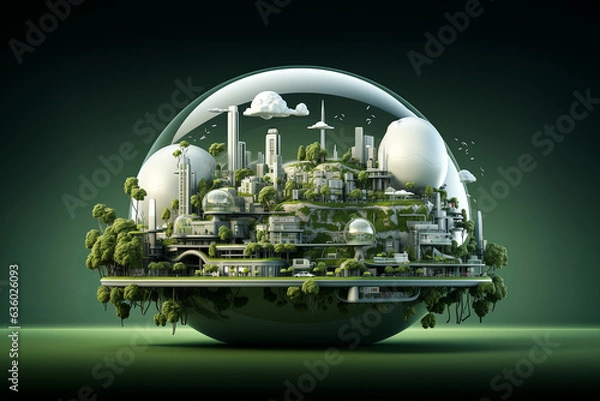 Obraz City under bell