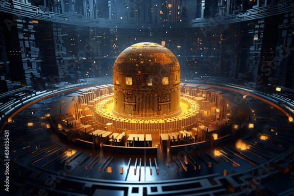 Fototapeta 3d lighting quantum background 