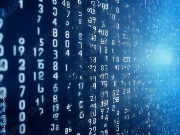 Fototapeta Technological background with binary system.