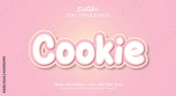 Obraz Cookie Text Style Effect, Editable Text Effect