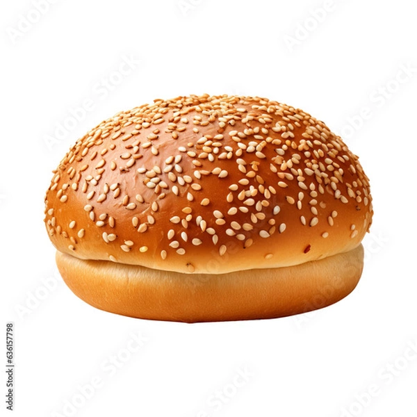 Fototapeta Hamburger shell isolated on transparent background