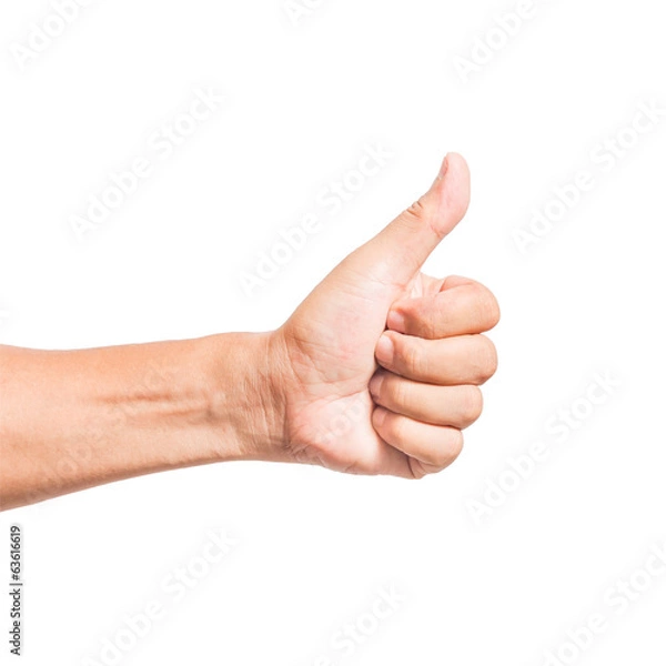 Obraz hand thumb up like concept isolated