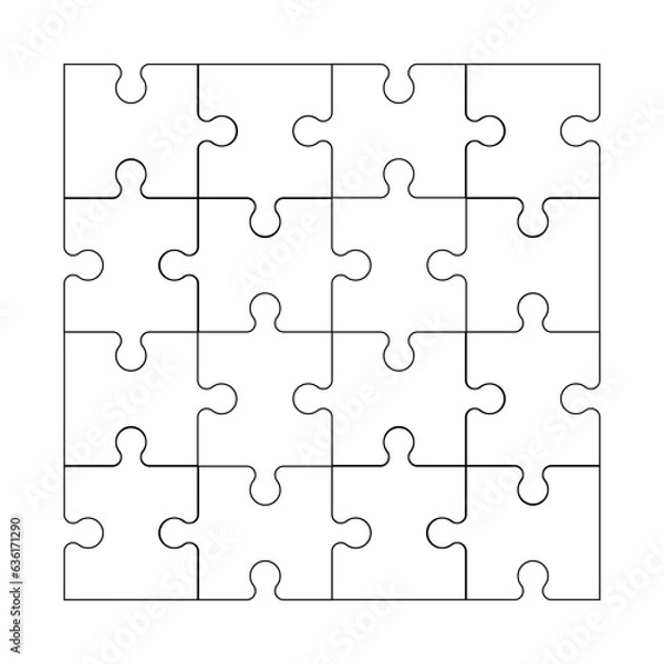 Fototapeta puzzle pieces icons, logo in vector file