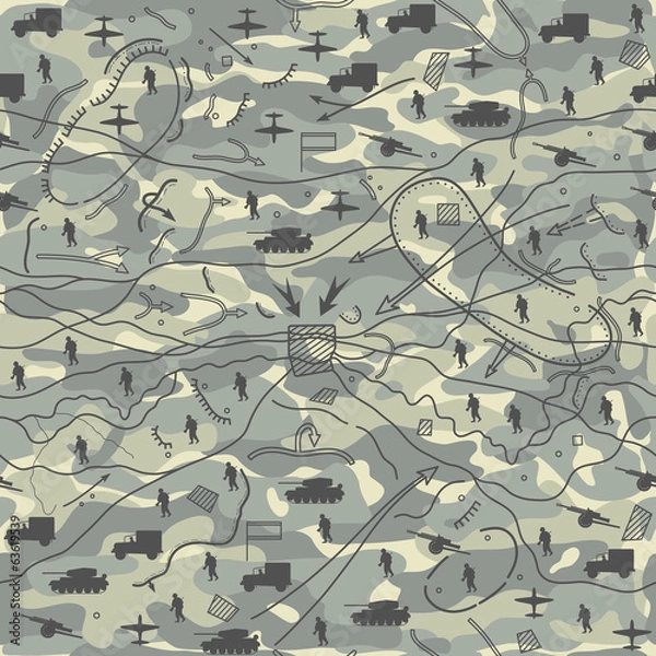 Obraz seamless military pattern 06
