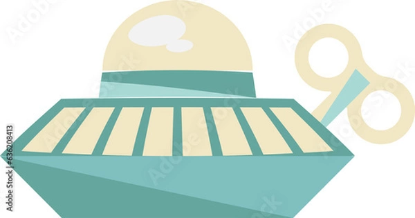 Fototapeta The ufo mine Unidentified Flying Object for sci or space concept..