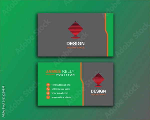 Obraz simple vector editable business card 2023