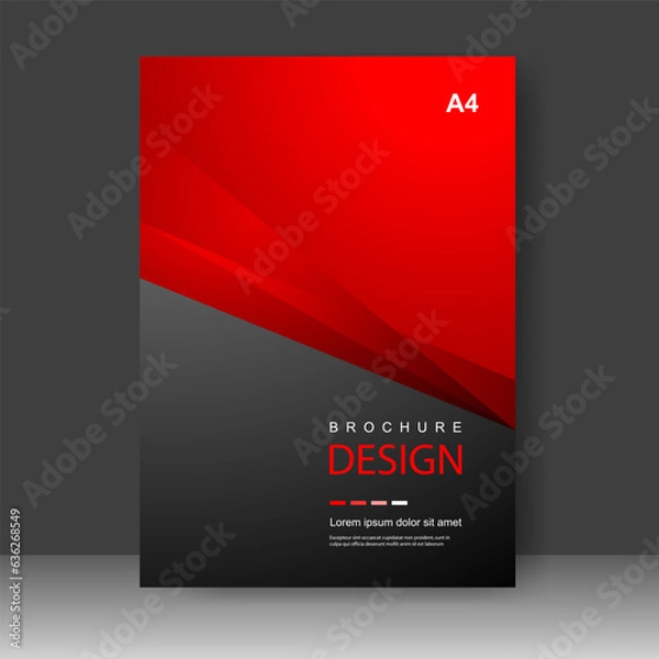 Obraz Book cover design modern technology style. Annual report. Brochure template, catalog. Simple Flyer promotion. magazine. Vector illustration	