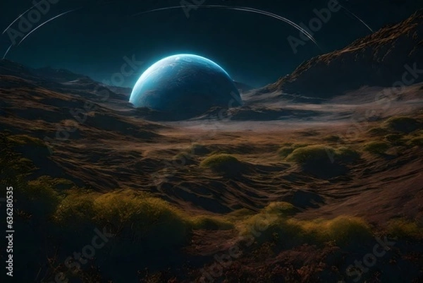 Obraz moon over the earth