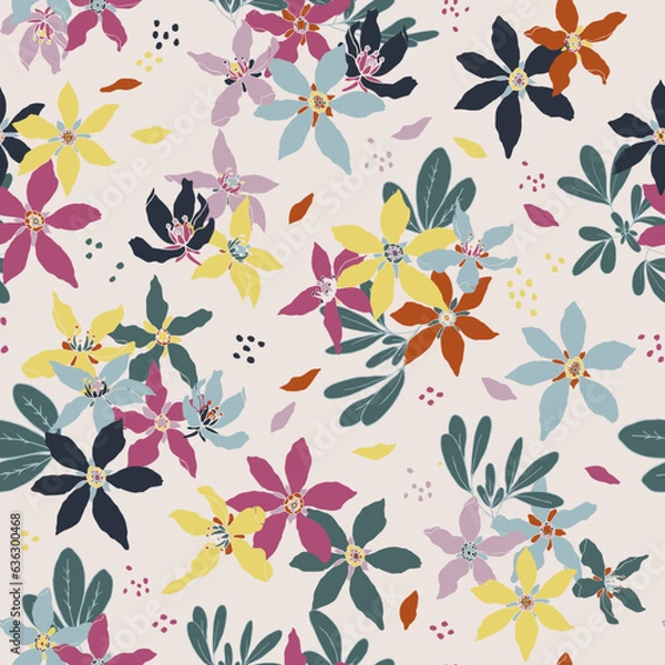 Fototapeta seamless floral pattern