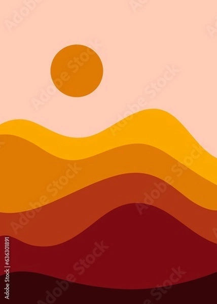 Fototapeta Flat Sunset V10