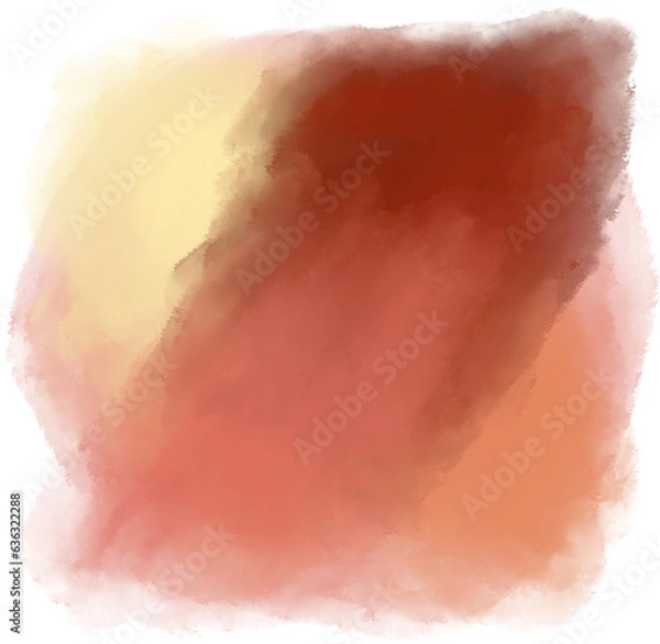 Fototapeta Watercolor wet painting colour blending elements dots  stroke circle sphere background illustration