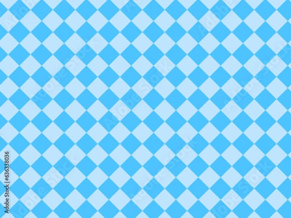 Fototapeta 水色の斜め市松模様（チェック柄）背景1_4:3