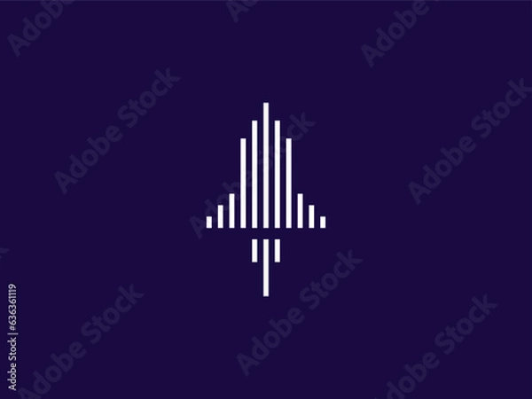 Fototapeta abstract rocket spaceship logo design