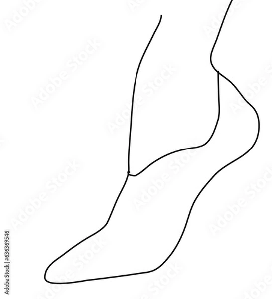 Fototapeta hand drawn illustration of a shoe