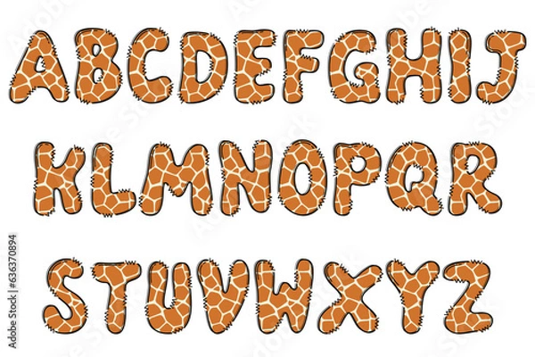 Fototapeta Handcrafted Animals letters color creative art typographic design