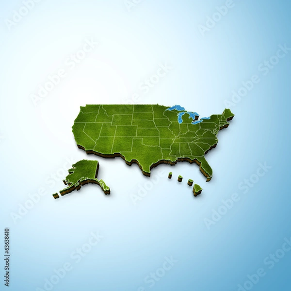Fototapeta USA Map