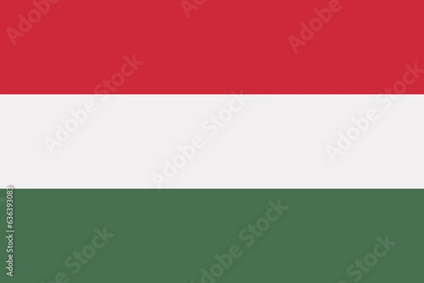 Fototapeta Hungary flag isolated in official colors and proportion correctly
