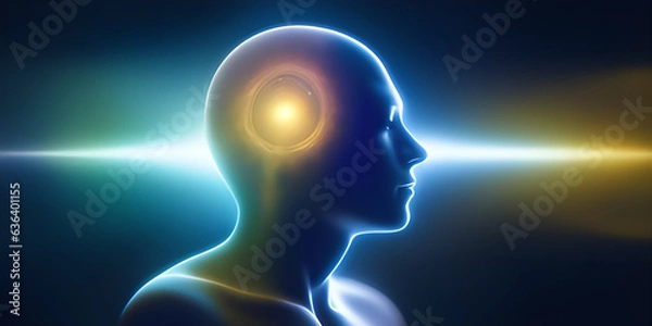 Fototapeta Mind power or Mantal focus. The power of thoughts.
