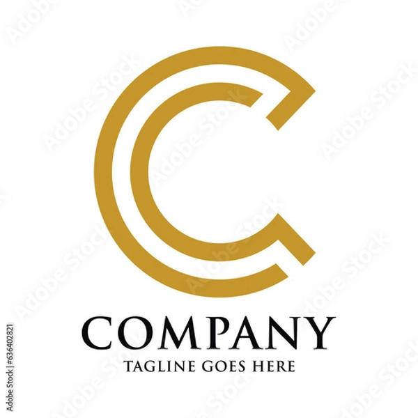 Fototapeta CC logo element, CC logo template, CC logo vector