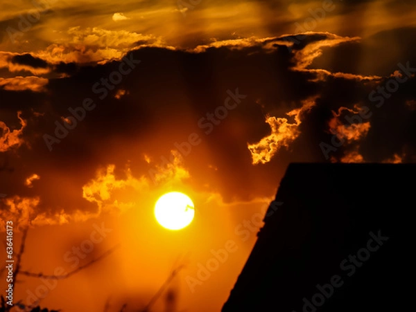 Obraz sunset with clouds