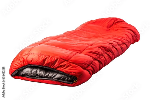 Obraz sleeping bag isolated on white background. Generative AI