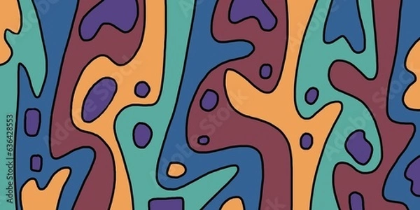 Fototapeta Colorful shape and movement concept, abstract background